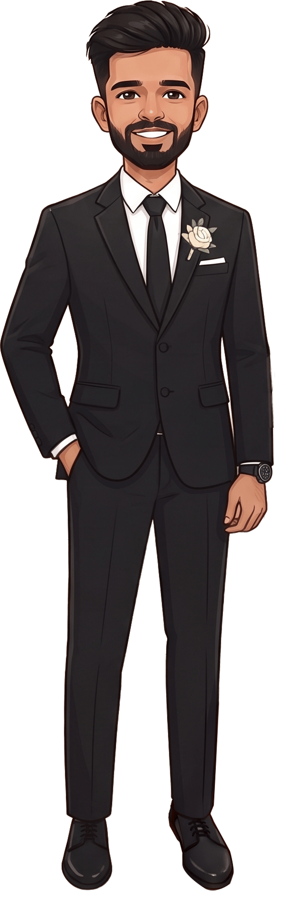 Groom in suite